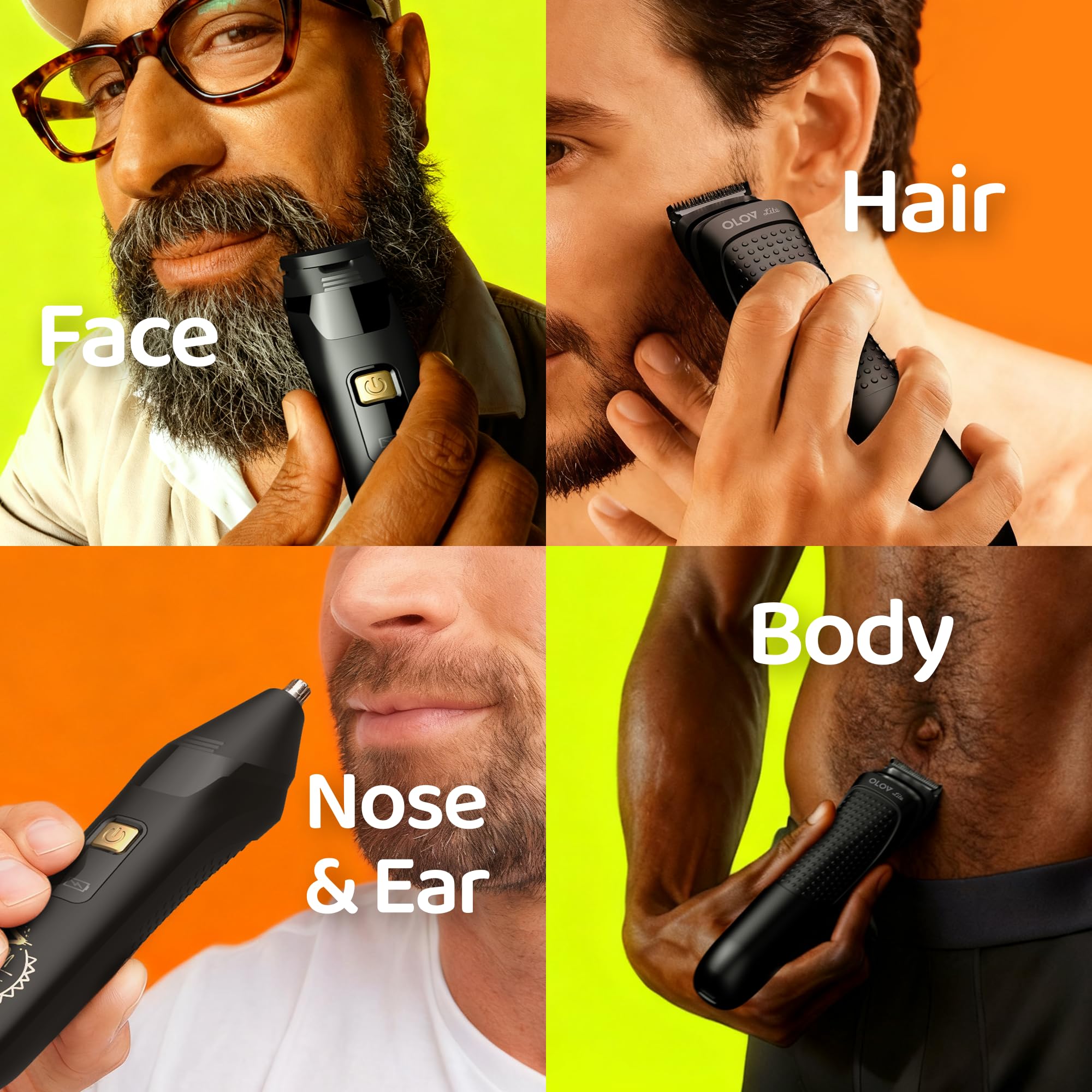 OLOV LITE USB-C charging enables quick power for grooming.
