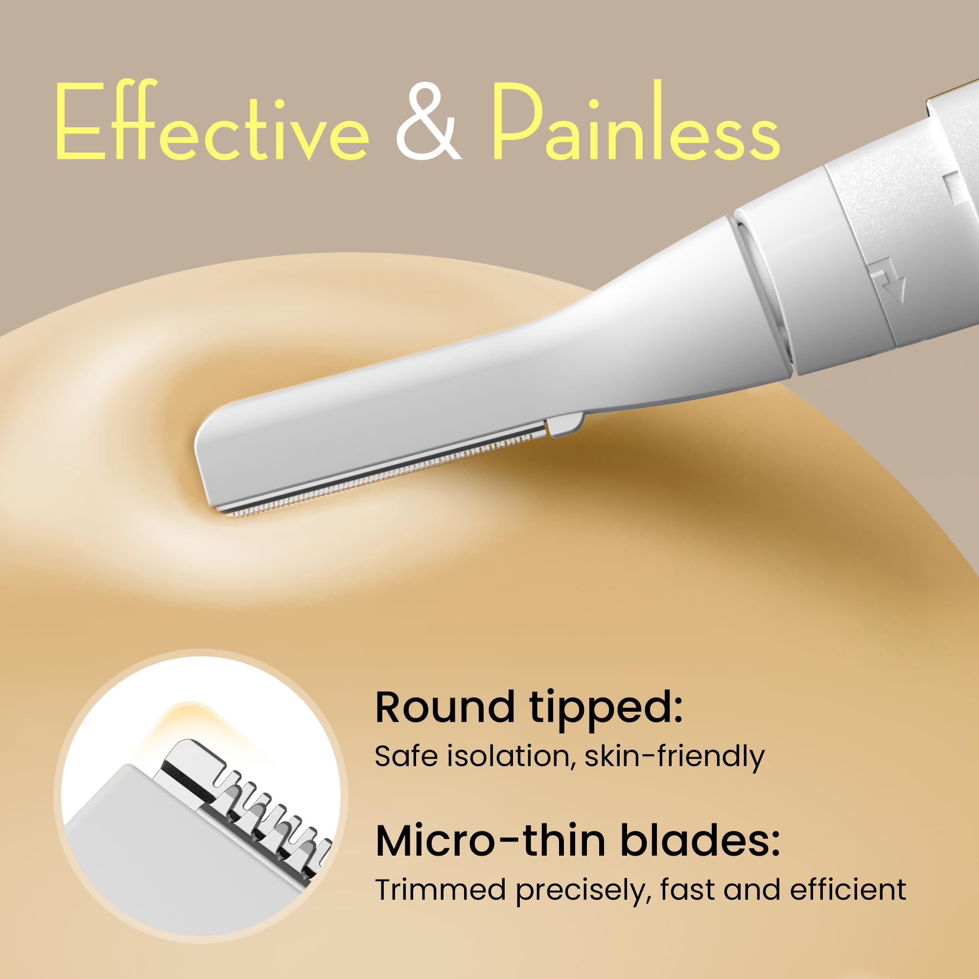 OLOV slim pivoting head demonstrates contour tracing for comfortable trimming