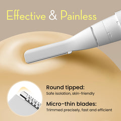 OLOV slim pivoting head demonstrates contour tracing for comfortable trimming