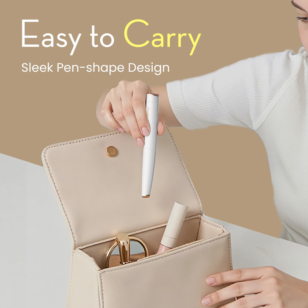 OLOV slim portable pen-shaped design fits in a beauty kit