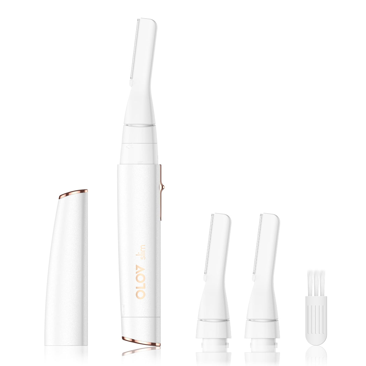 OLOV slim close-up of ultra-thin blades for precise, gentle hair removal
