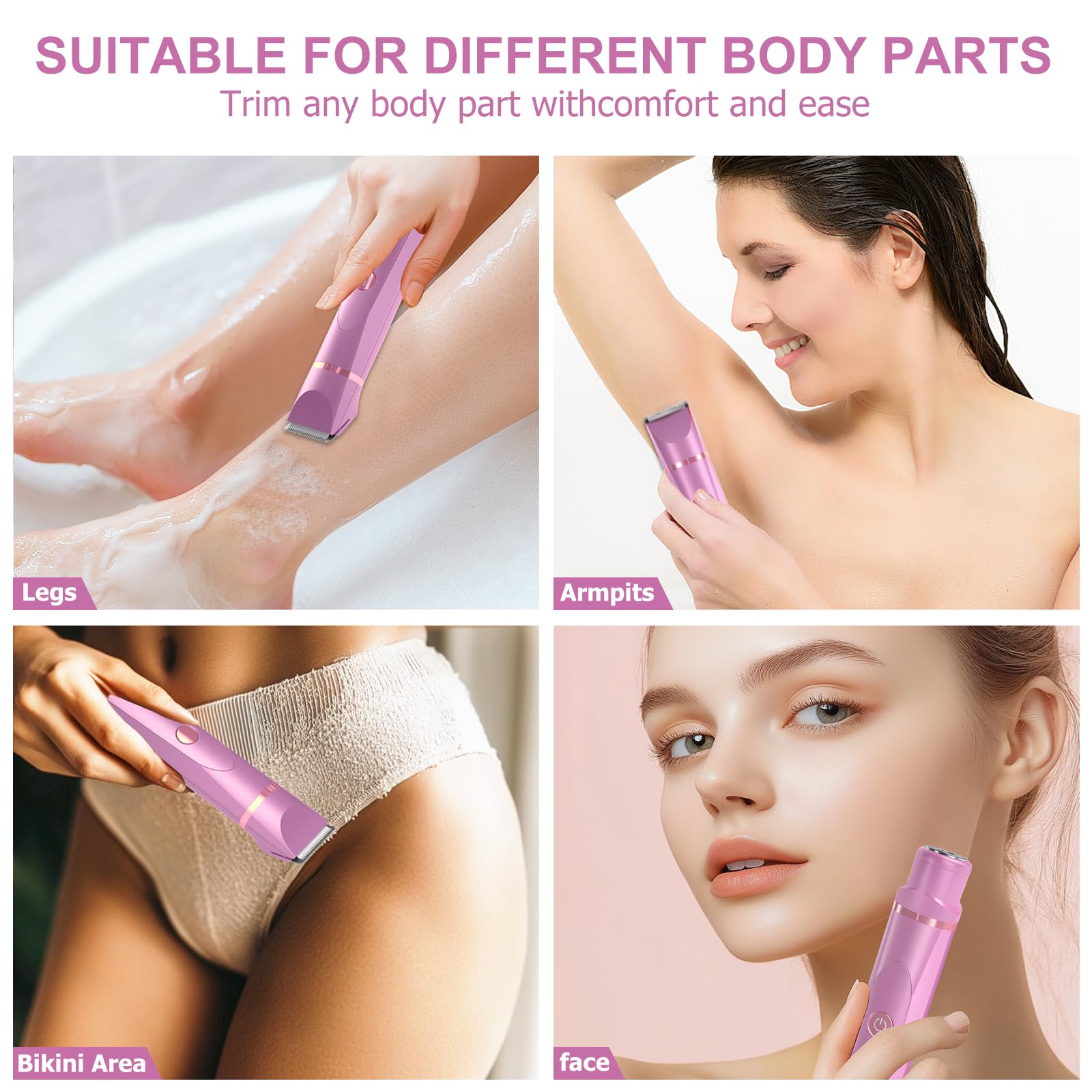 OLOV soft ceramic blades provide skin-friendly trimming without pulling.