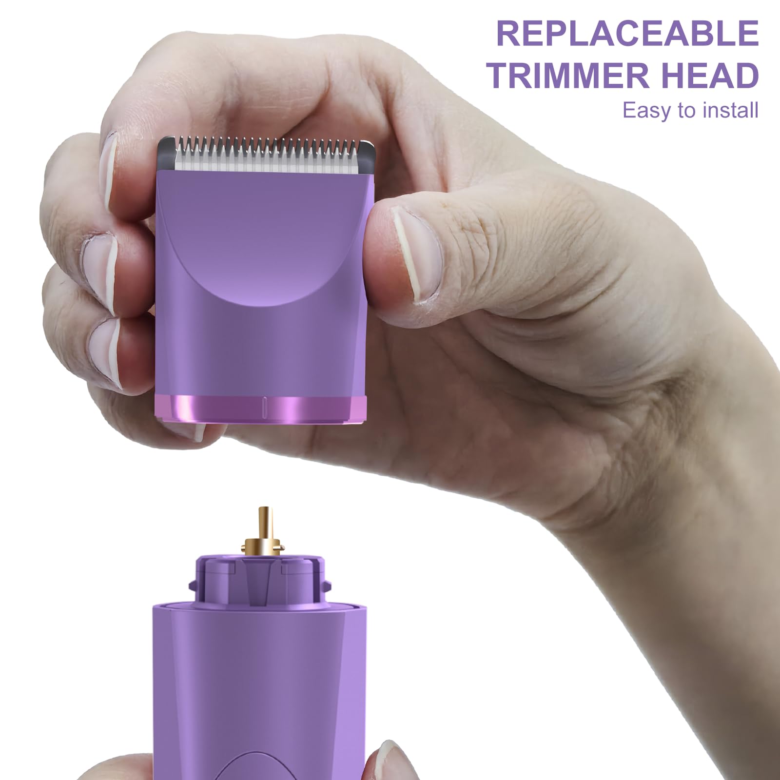 OLOV waterproof trimmer ready for shower use with easy cleanup