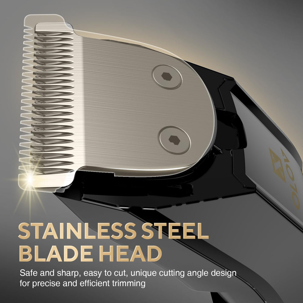 OLOV X cordless waterproof beard trimmer ready for wet/dry use.