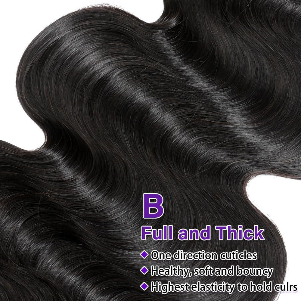 Olsmkis body wave texture close-up highlights natural, bouncy waves.