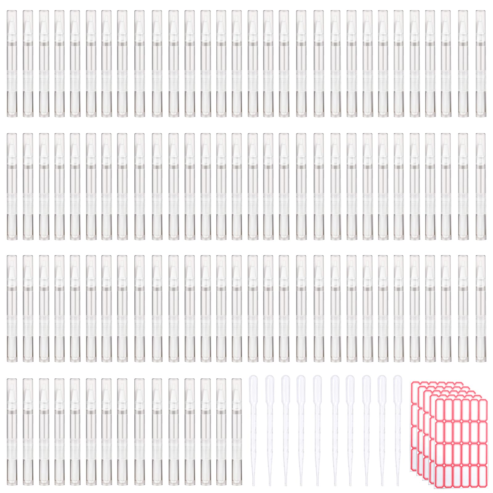 Olutacot cuticle oil pen clear twist top for precise, even nail application.