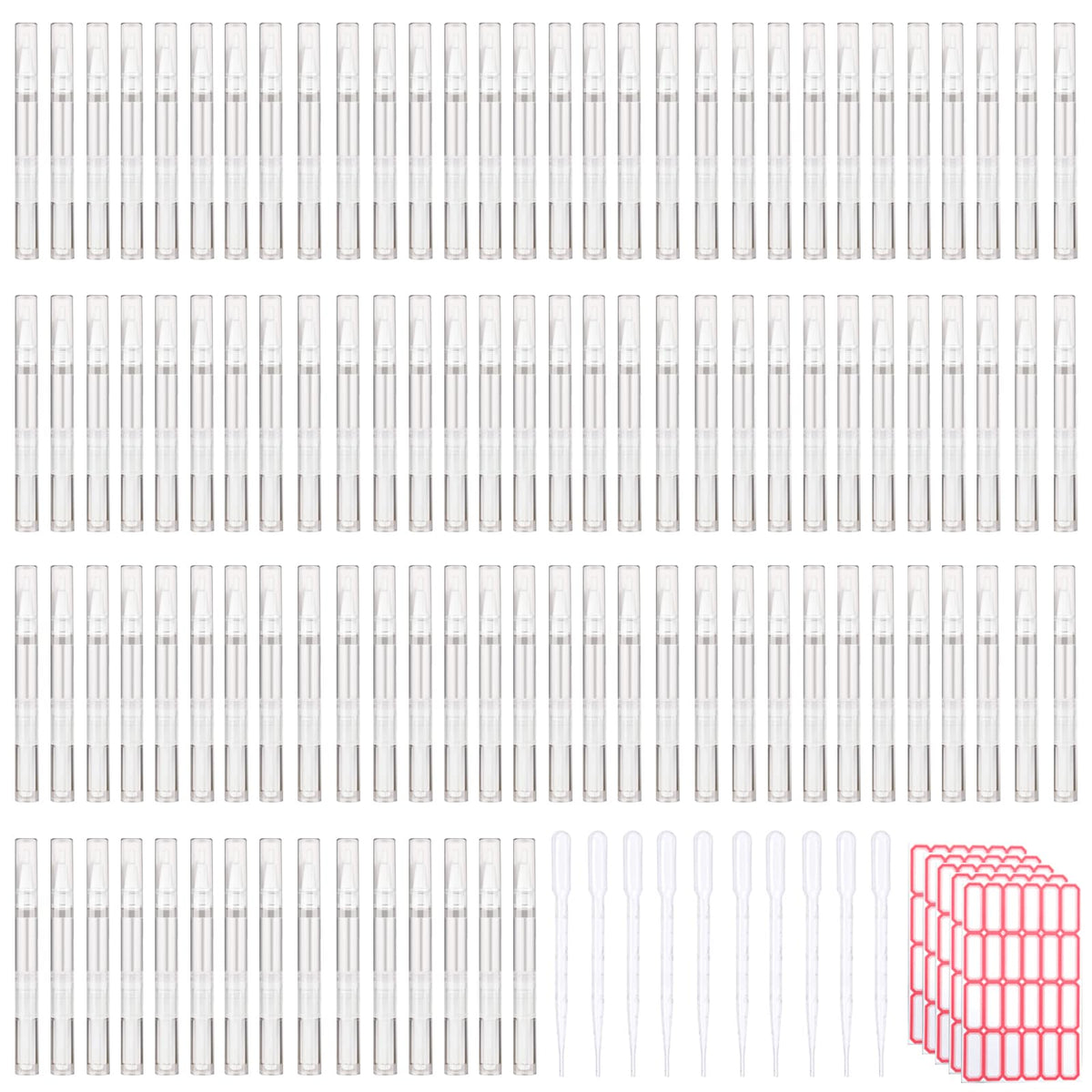 Olutacot cuticle oil pen clear twist top for precise, even nail application.