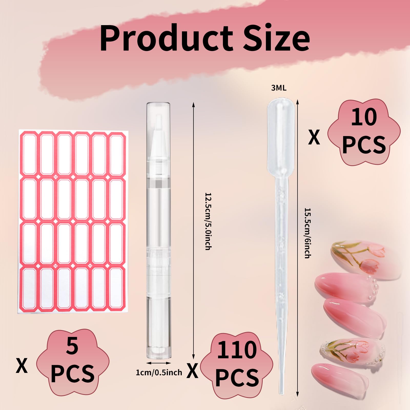 Olutacot empty 3ml cosmetic container transparent for DIY blends.