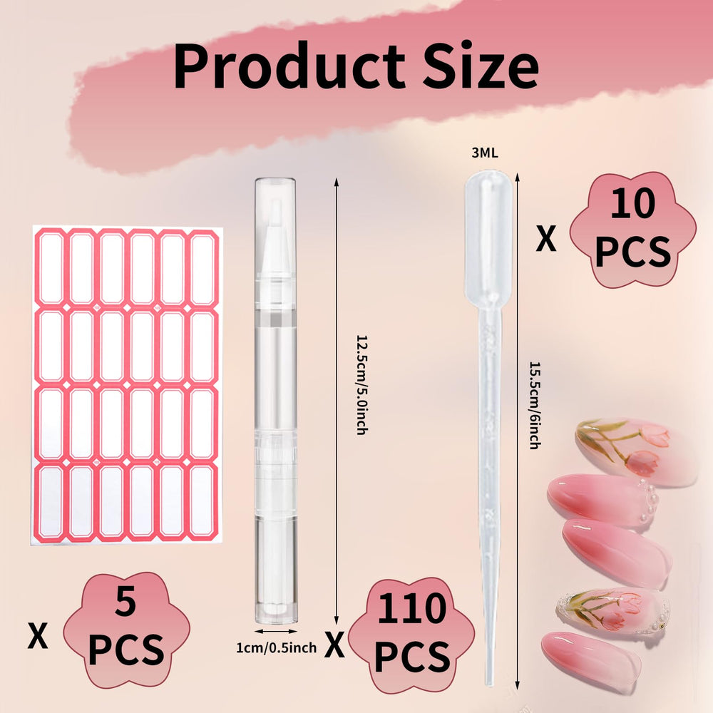 Olutacot empty 3ml cosmetic container transparent for DIY blends.