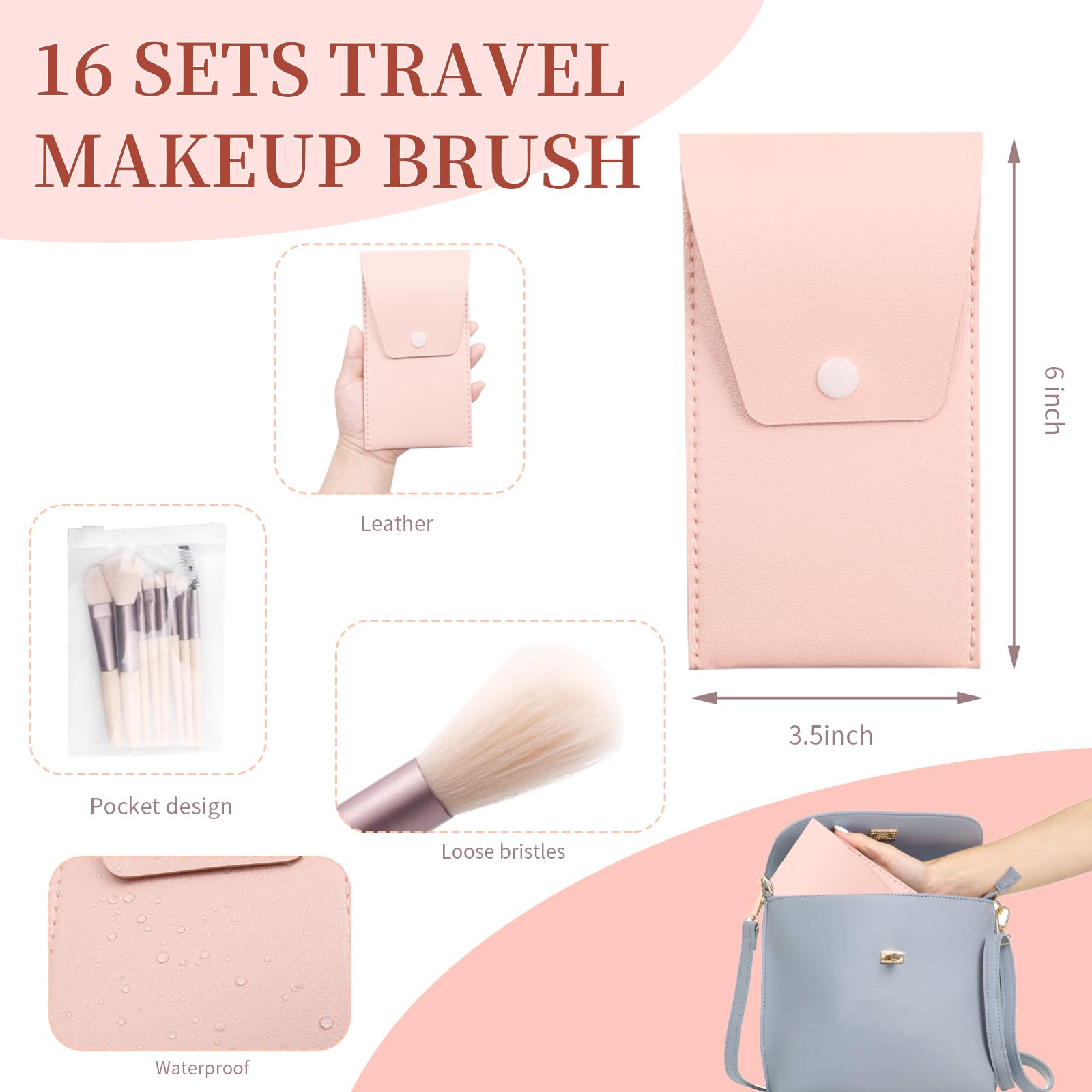 Olutacot nylon bristles provide soft, skin-friendly application across looks.