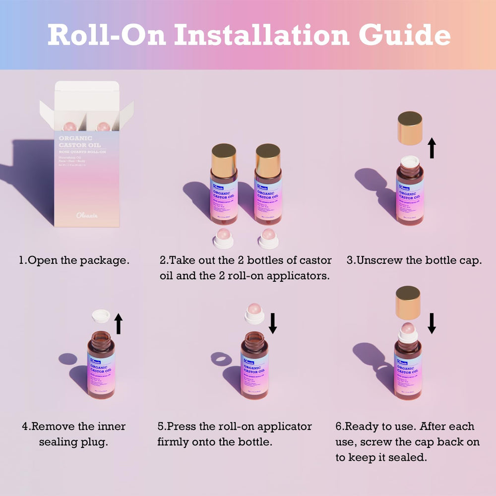 Olvaxin hair and scalp conditioning with castor oil roll-on