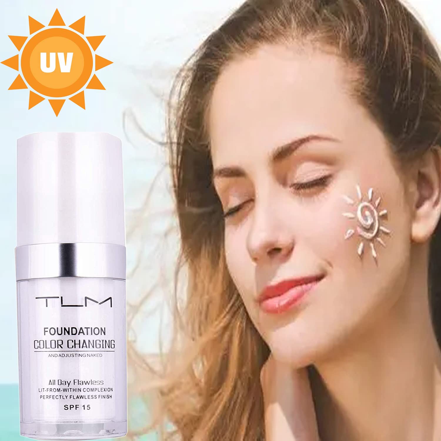 Omaky daily-use makeup routine with colour-changing base for fresh look.
