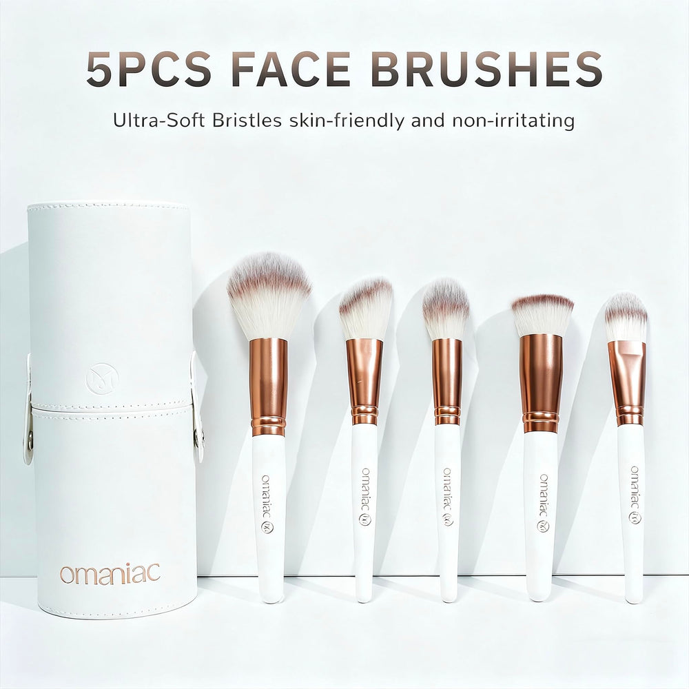 OMANIAC case two-cup snap closure keeps brushes dust-free on the go