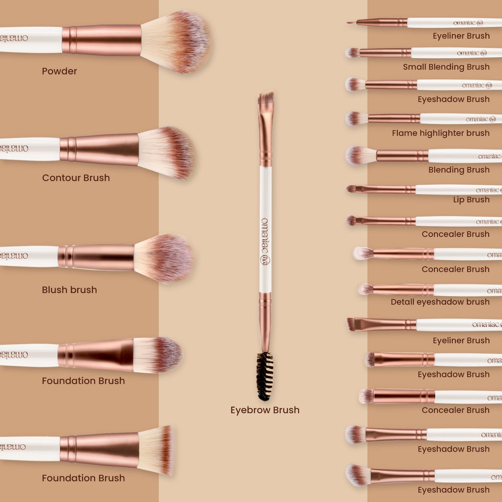 OMANIAC concealer brush detailed tip for targeted coverage