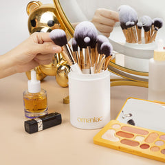 OMANIAC cruelty-free synthetic hair brushes deliver soft touch and minimal shedding for natural looks