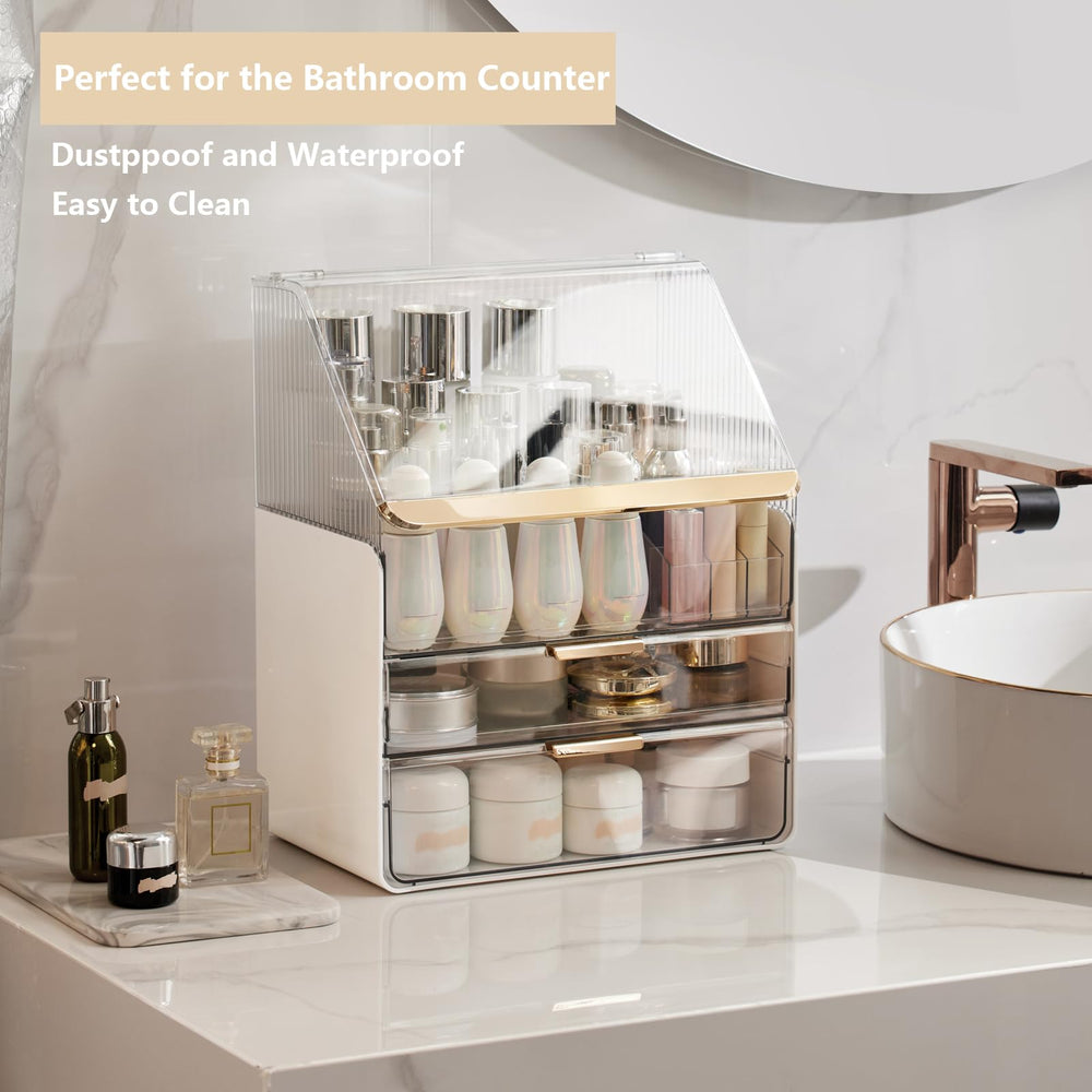 Omeily portable travel friendly makeup box simplifies packing for trips