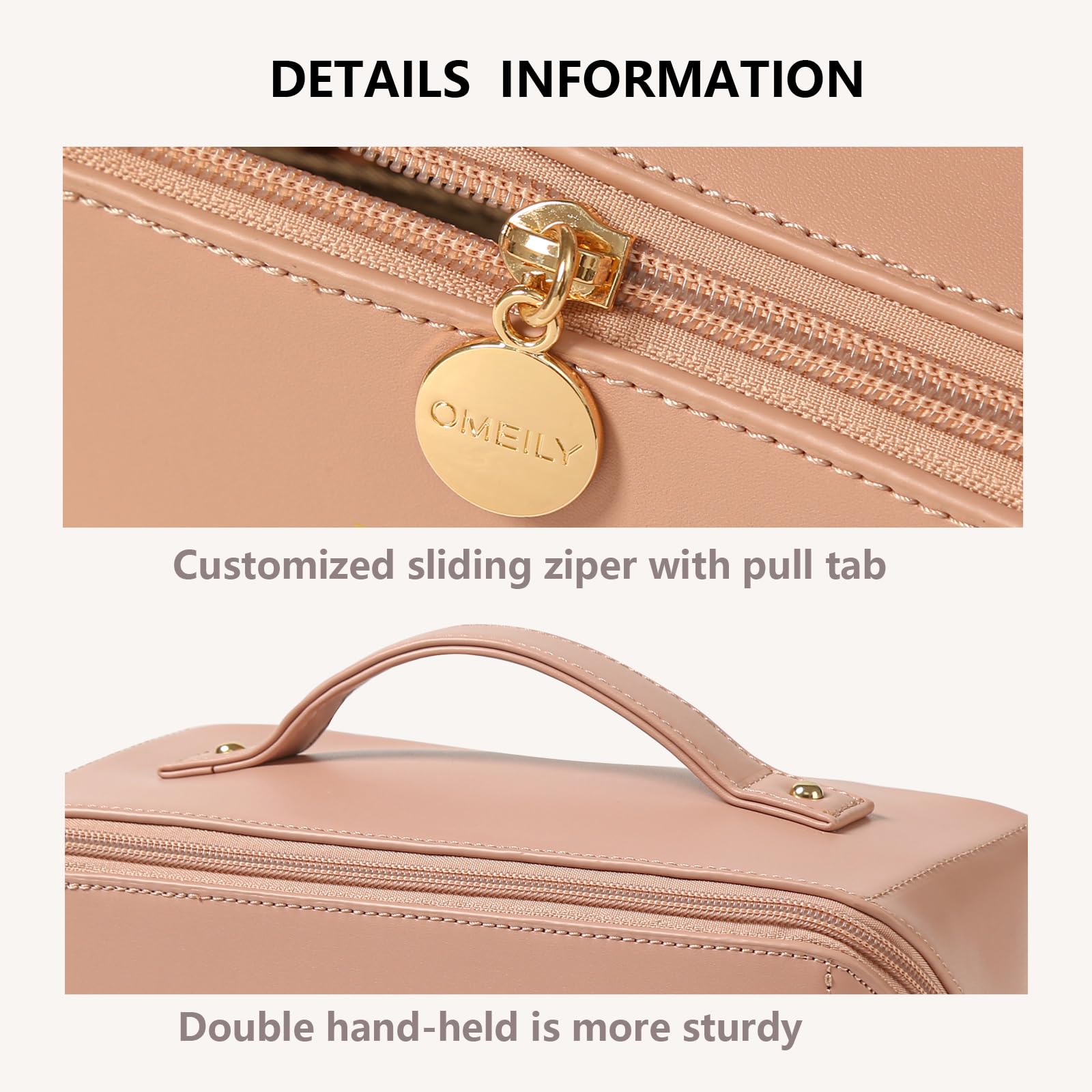 Omeily travel makeup bag makes a thoughtful gift for stylish organizers and beauty lovers.