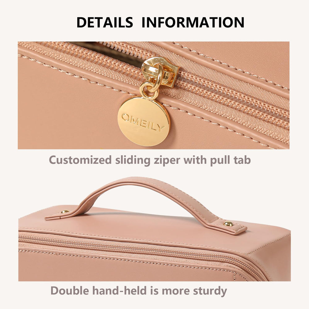 Omeily travel makeup bag makes a thoughtful gift for stylish organizers and beauty lovers.