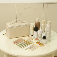 Omeily Travel Makeup Bag interior compartments separate cosmetics and skincare
