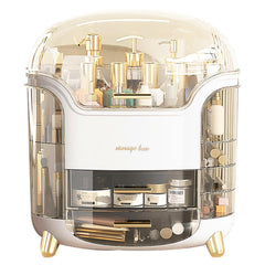 Omeily Upgrade large makeup organizer cover shows cosmetics neatly for quick access and visibility.