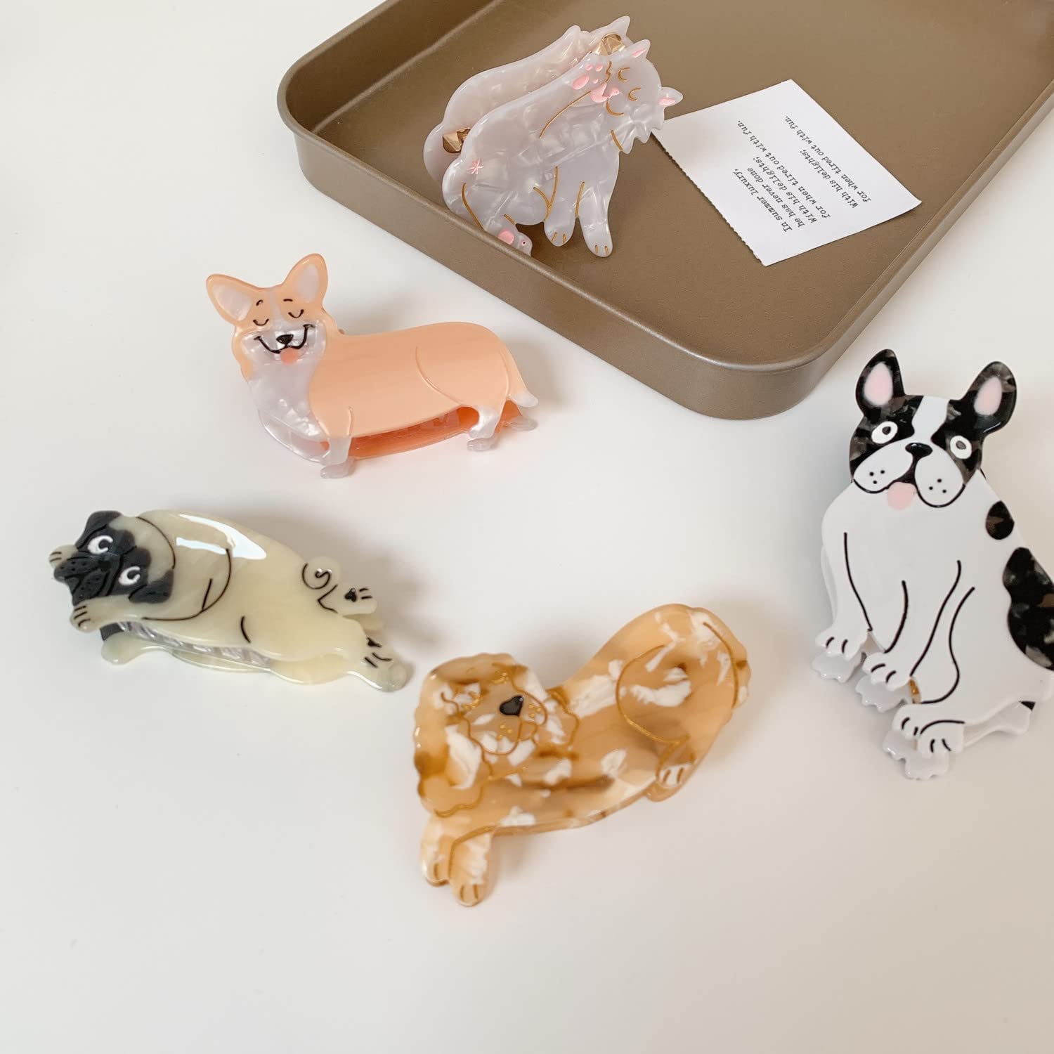 OMG Decor dachshund hair clip in gift-pack showcases thoughtful present idea.