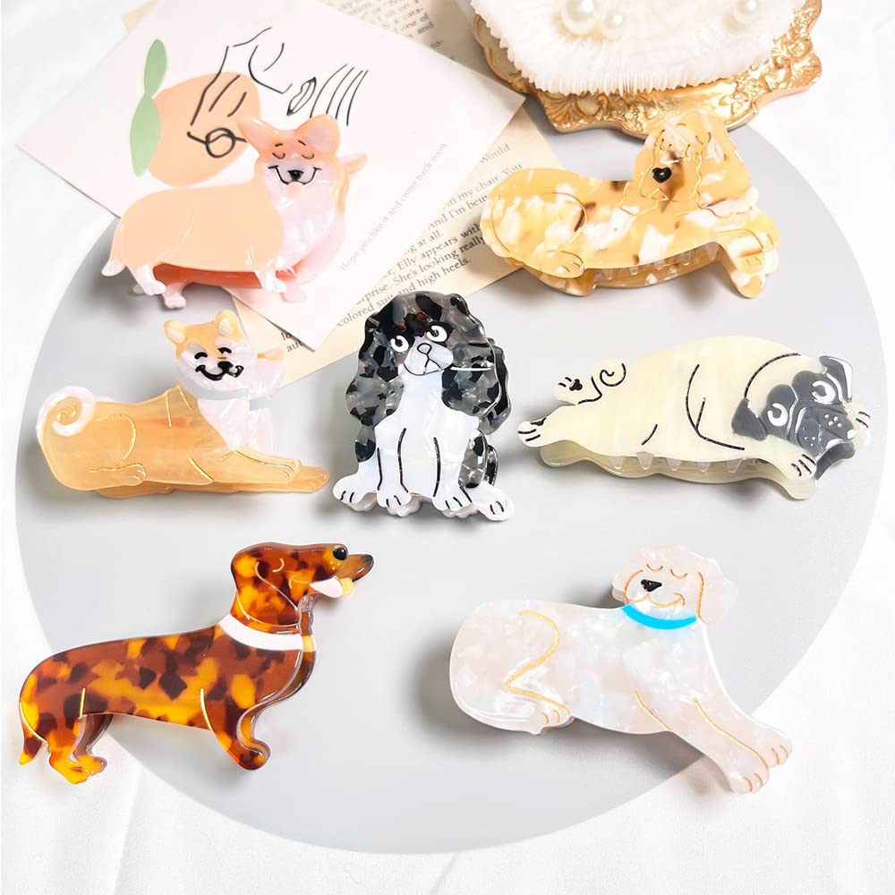 OMG Decor dachshund hair clip packaging presents a gift-ready accessory.