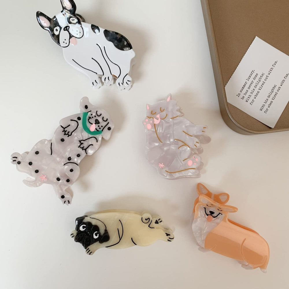 OMG Decor dachshund hair clip adds quick style for women.