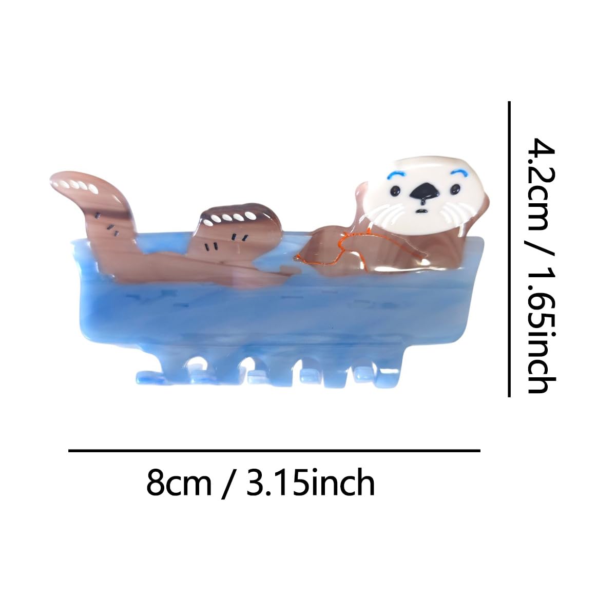 OMG Decor acetate claw clip smooth gloss offers durable, lightweight hold