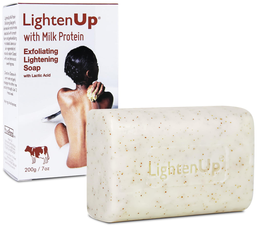 OMIC Lighten-Up jabón exfoliante lactico barra, textura suave para piel renovada