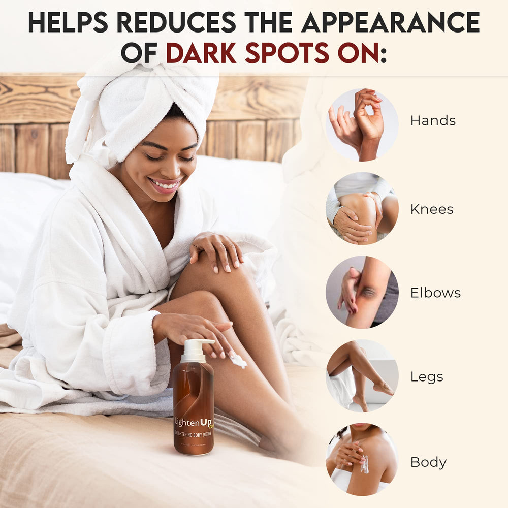OMIC Lighten-Up ingredients highlight castor oil and shea butter in action.