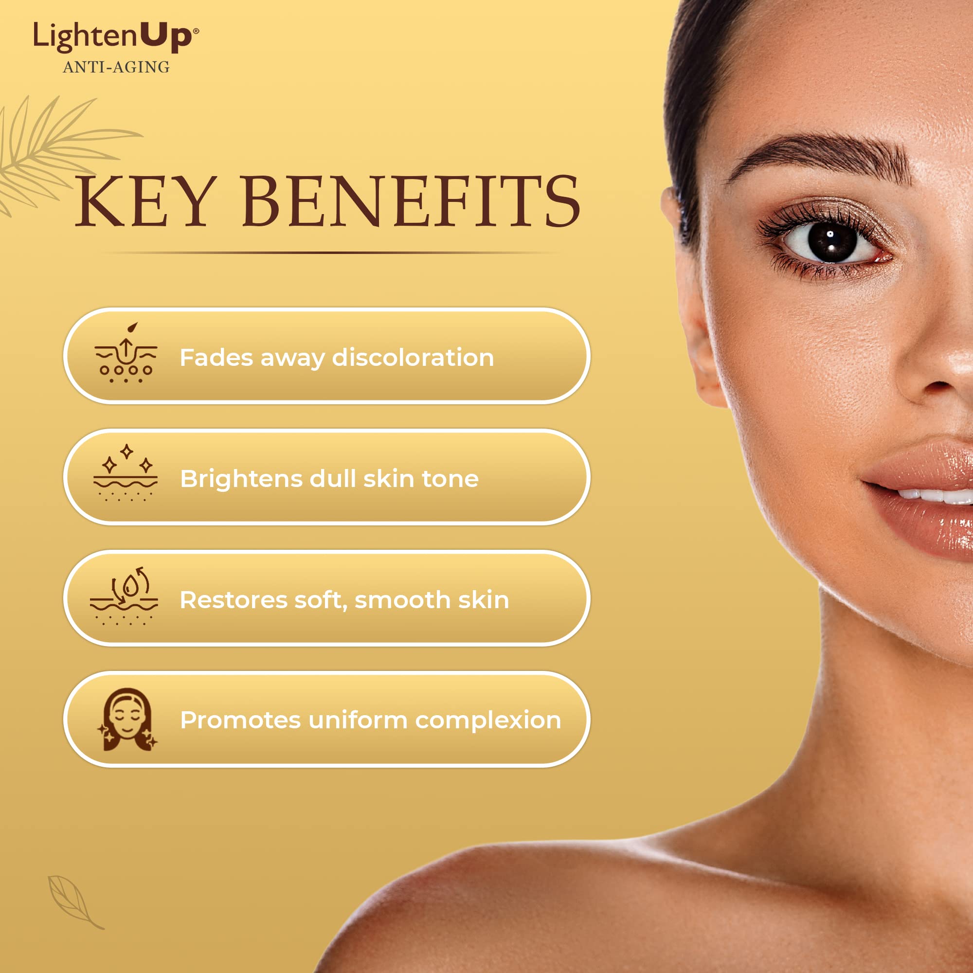 OMIC Lighten-Up night-time application on face suggests gentle routine