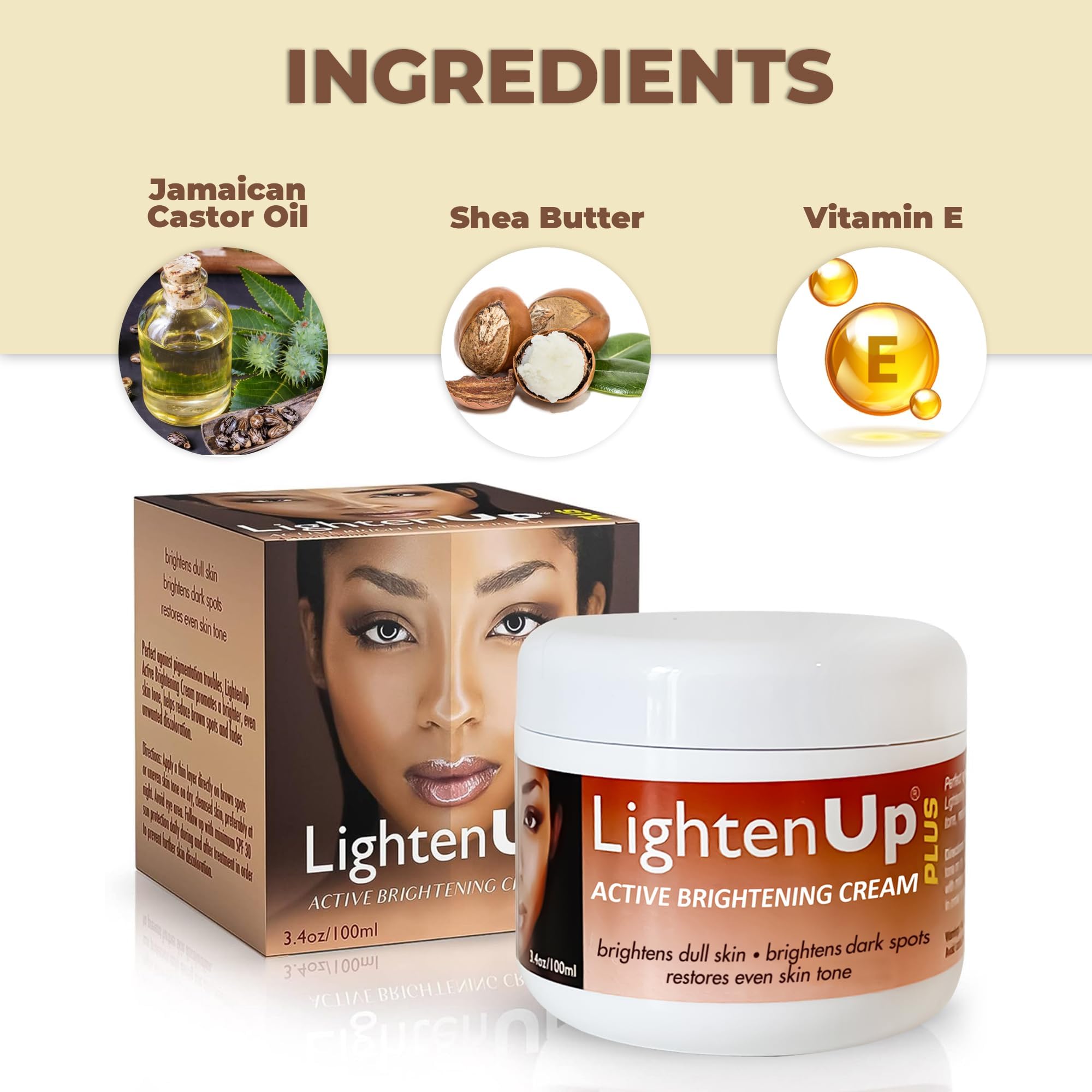 OMIC Lighten-Up Plus applying on skin demonstrates day or night use.