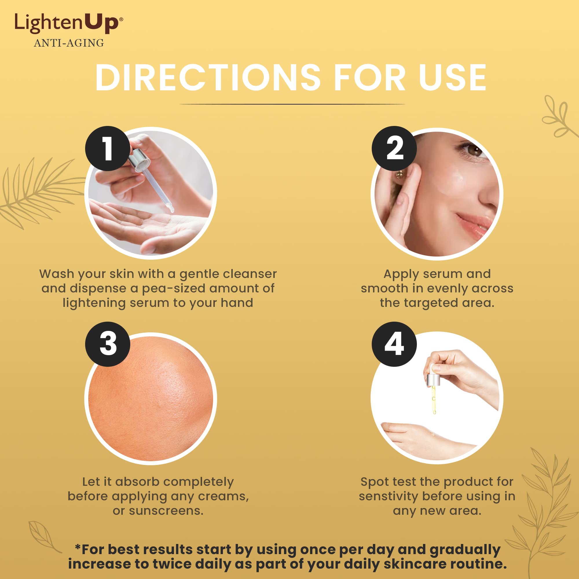 Applying OMIC Lighten-Up Serum to the face for even tone