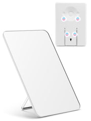 OMIRO Magnetic Locker Mirror 10x7-inch desk angle view for precise grooming.