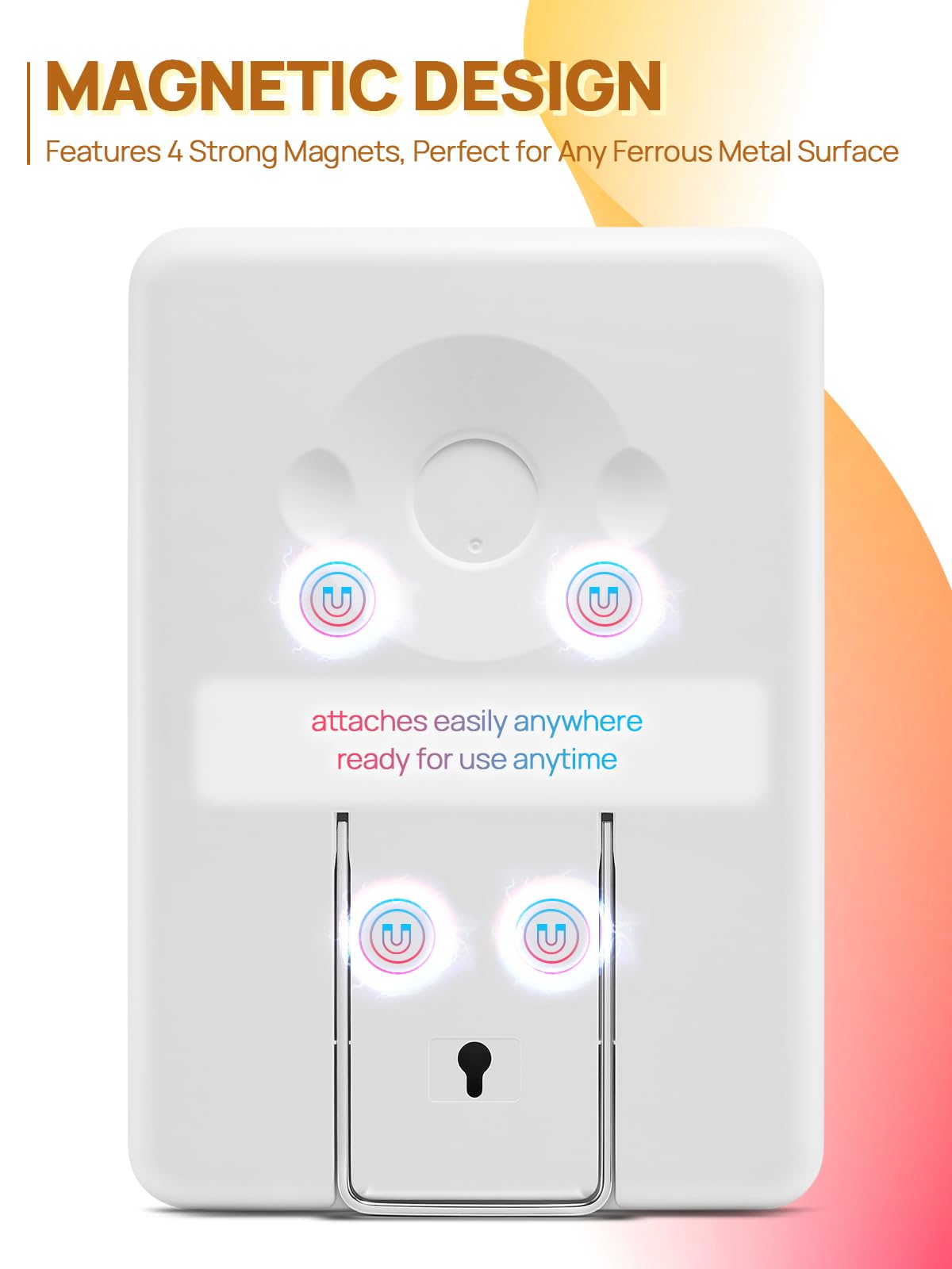 OMIRO Magnetic Locker Mirror hanging hole enables easy wall mounting to save desk space.