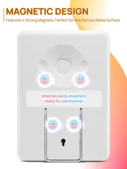 OMIRO Magnetic Locker Mirror hanging hole enables easy wall mounting to save desk space.