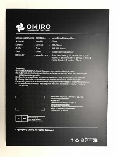 OMIRO makeup mirror desk cubicle use highlights reliable reflection