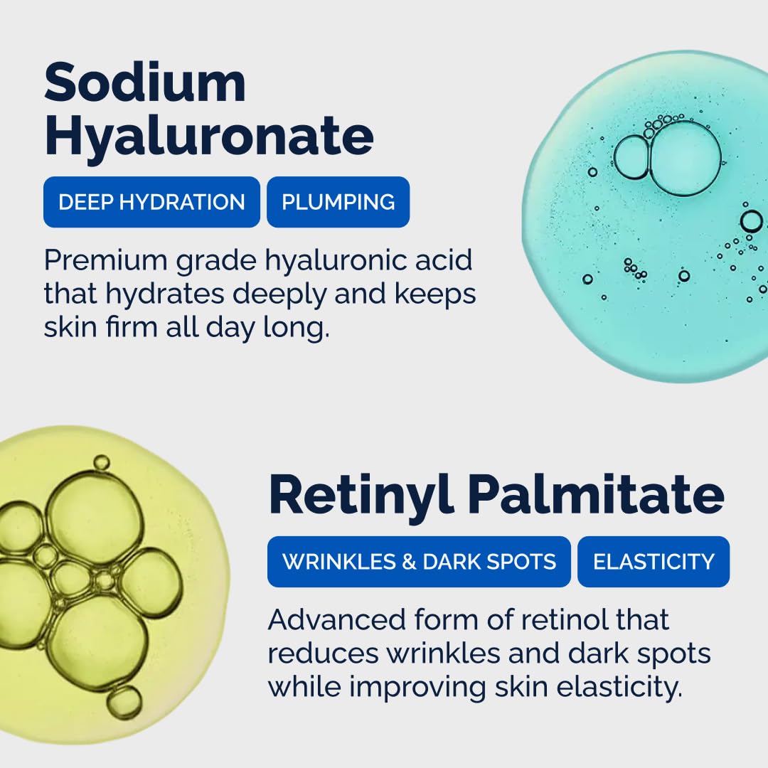 Omnis Uomo hyaluronic acid drop emphasizes long-lasting moisture for supple skin.