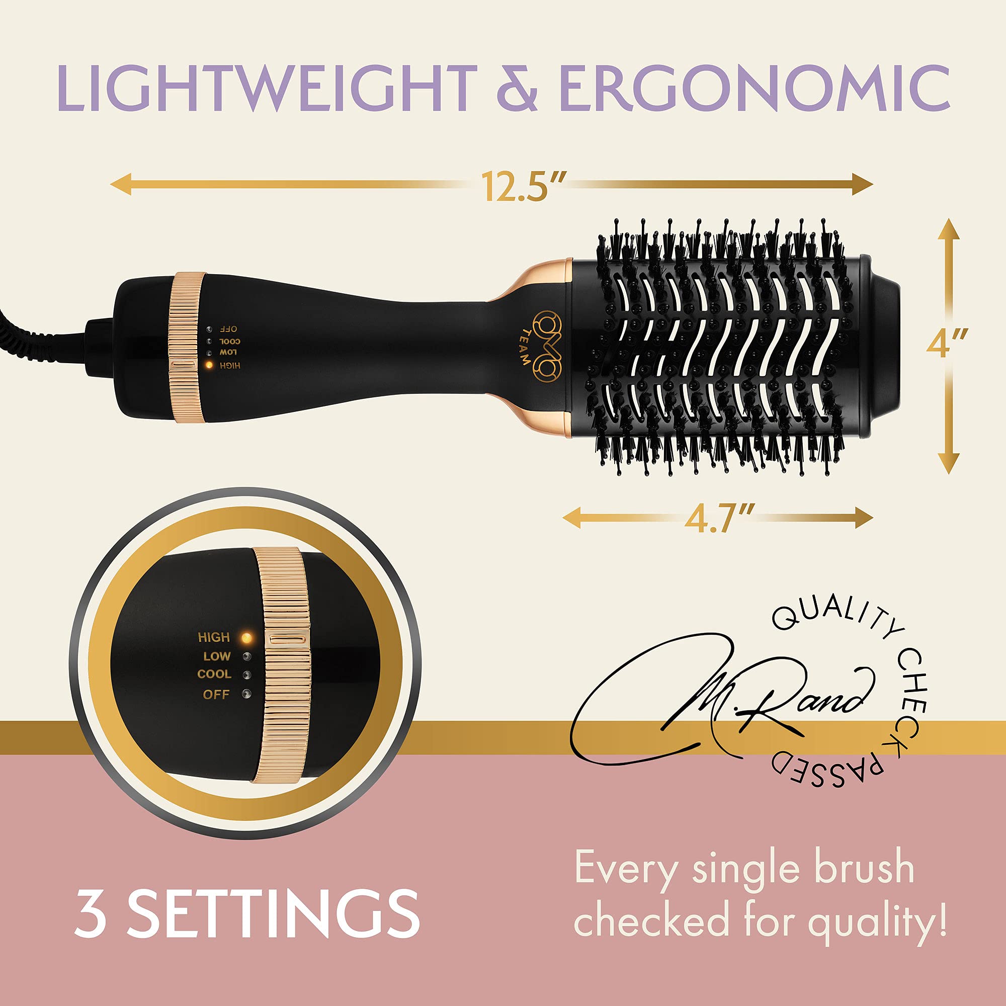 OMOteam ergonomic 360° swivel cord for comfortable daily use
