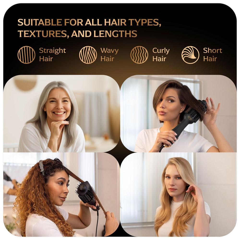 OMOteam lightweight 1.3 lb hair tool for easy all-day styling.