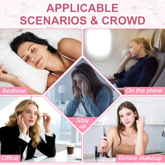 Omplen 360° cooling rollerball in action refreshing under-eye area.