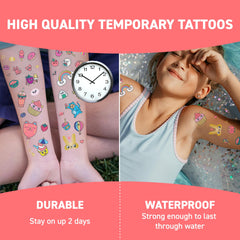 Omy Kawaii tattoos dermatologically-tested skin-friendly design for safe kid wear.