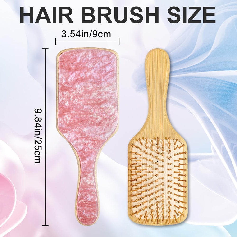 Omzjsvyq bamboo hair brush acetate backing adds chic style.