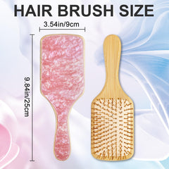 Omzjsvyq bamboo hair brush acetate backing adds chic style.