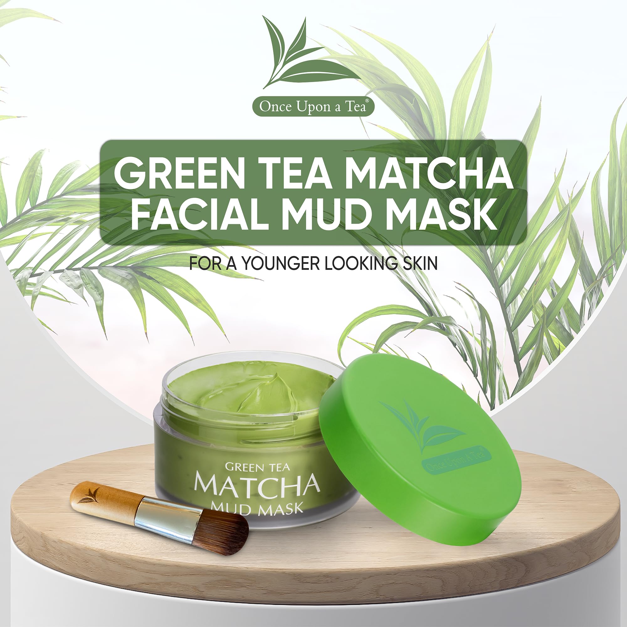 Once Upon A Tea Face Mask rinse showing radiant moisturized complexion after use