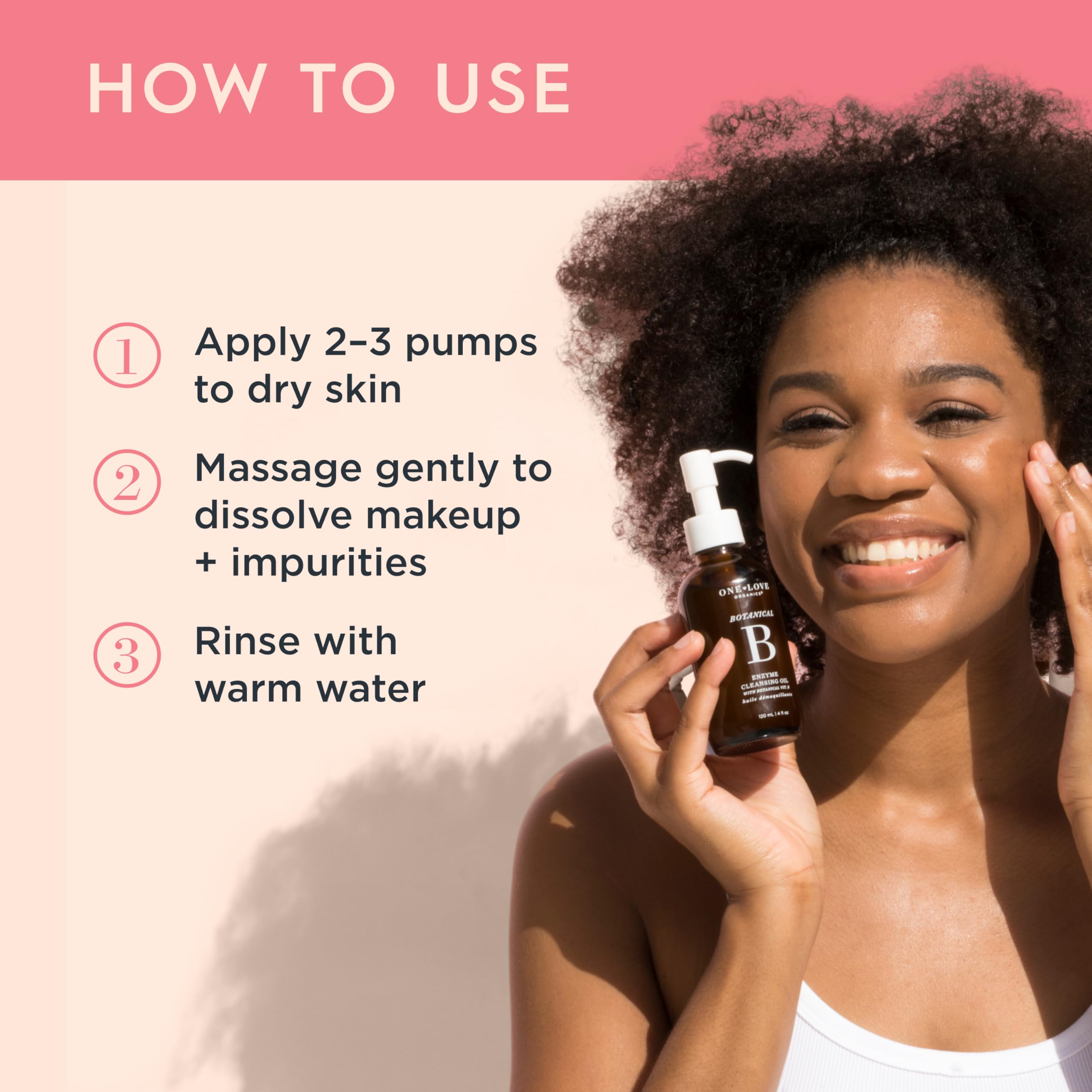 One Love Organics Botanical B Enzyme Cleansing Oil key ingredients papaya and oils