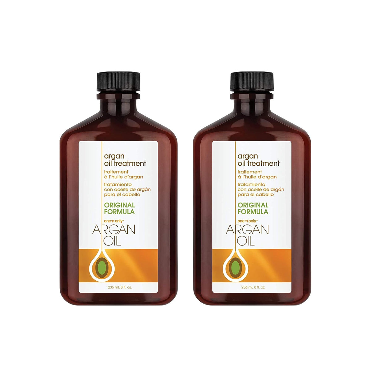 One 'N Only Argan Oil Hair Treatment bottle pouring for fast-absorbing nourishment