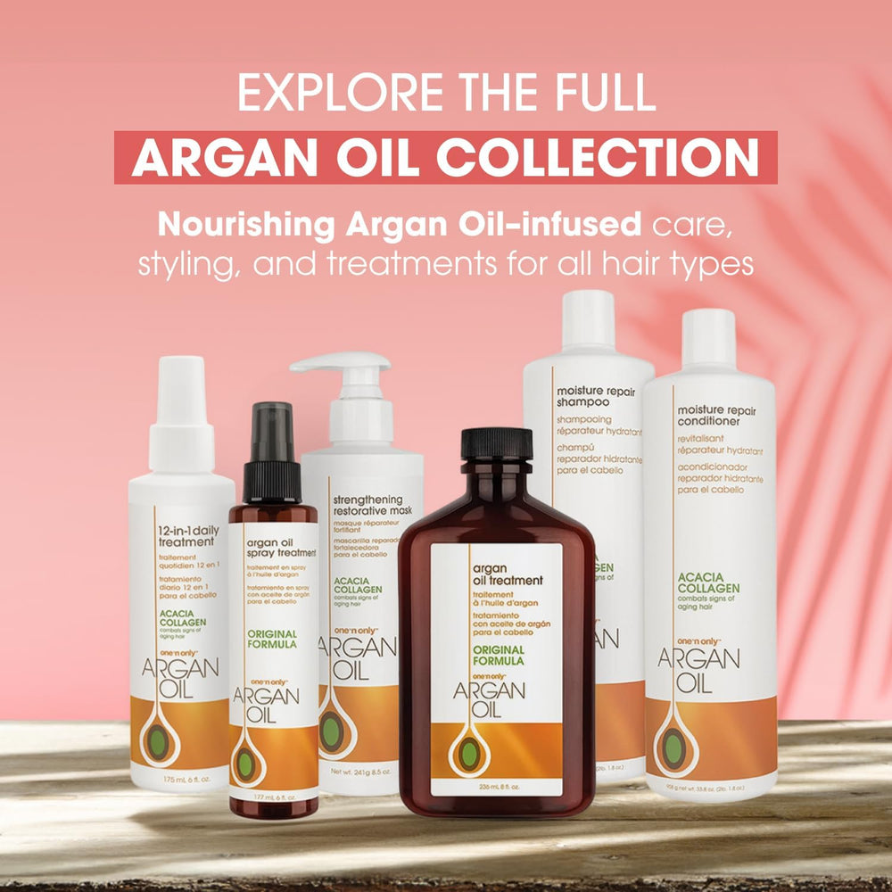 One 'N Only Argan Oil Hair Treatment cruelty-free salon-quality nourishment for healthier hair.
