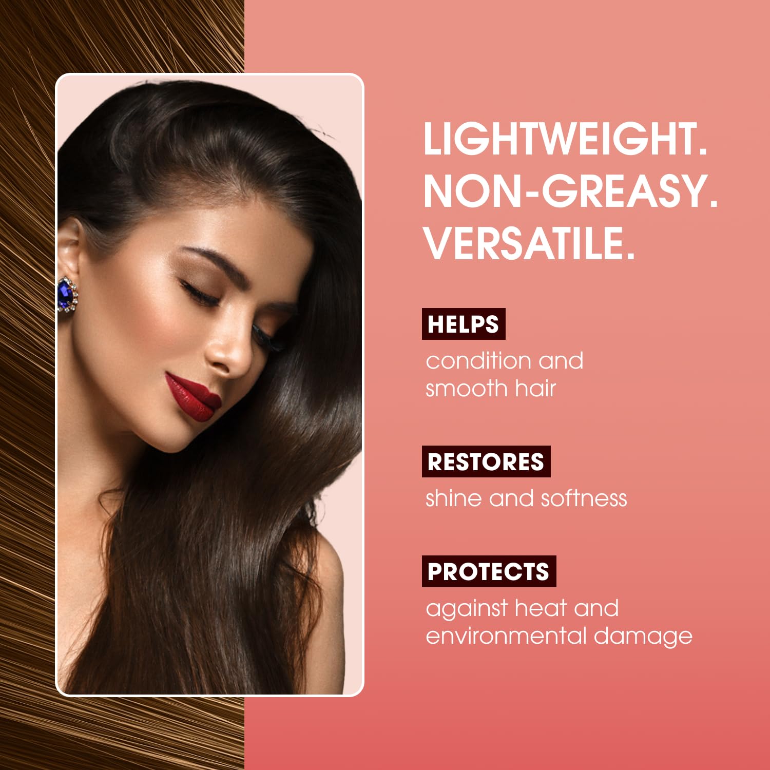One 'N Only Argan Oil Hair Treatment on wigs and extensions adds shine and moisture.