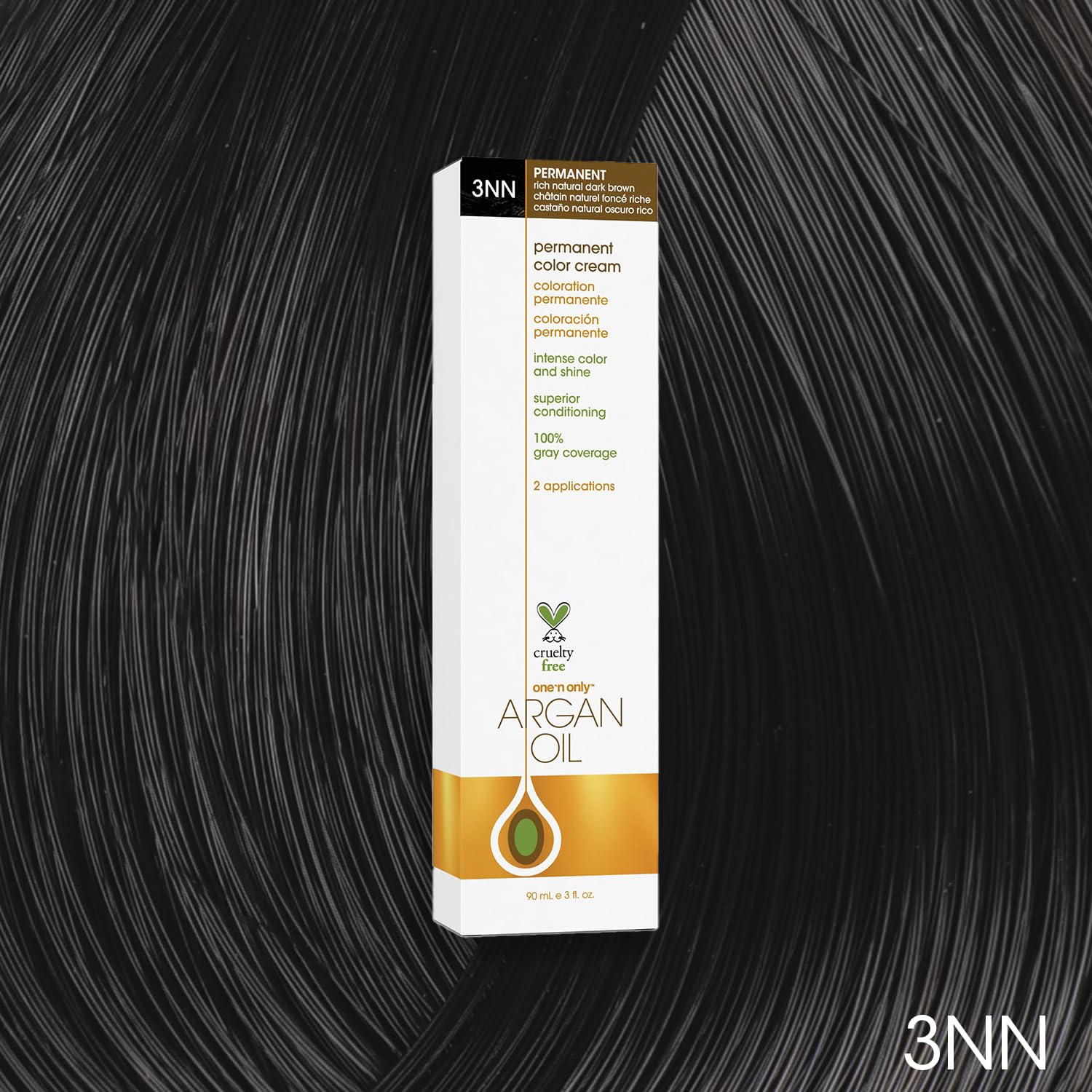 One N' Only Argan Oil Permanent Color rich-tone result reveals true tones and depth